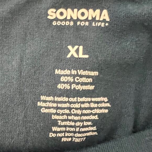 Sonoma Womens Patriotic Tee XL Blue Freedom United States of America Spellout - Picture 5 of 5